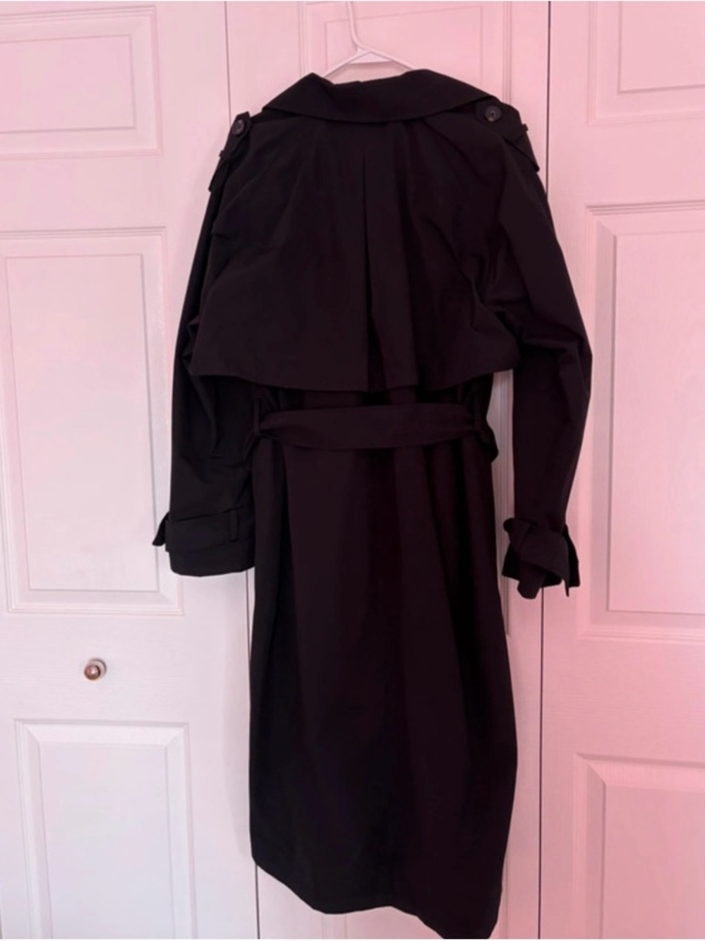 Abercrombie and Fitch Classic Black Trench Coat - Picture 3 of 15